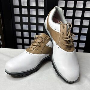 🤍FootJoy White & Brown Women’s Golf Shoes Size 10 New 93914🤎